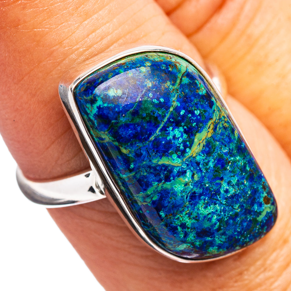 Premium Bluebird Azurite Ring Size 7.75 (.925 Sterling Silver)