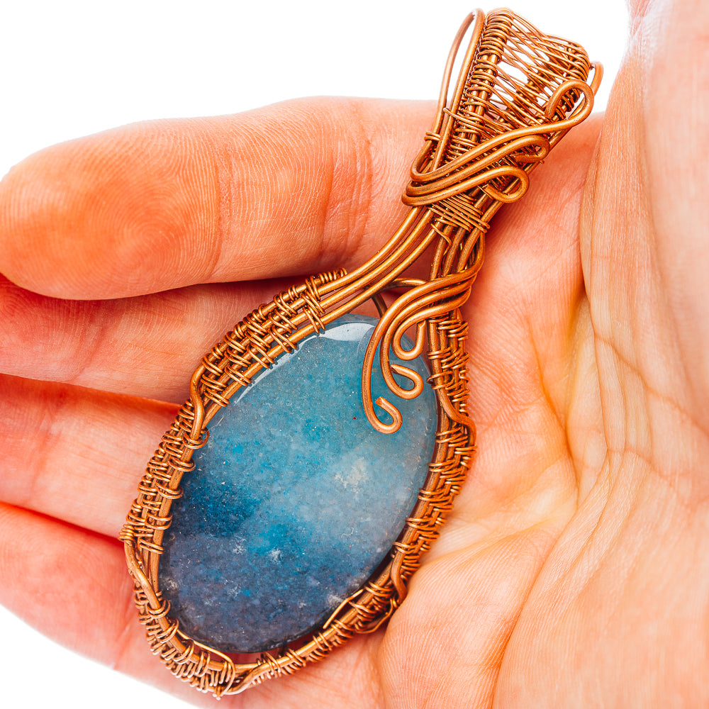 Trolleite Wire Wrap Pendant 3" (Copper)