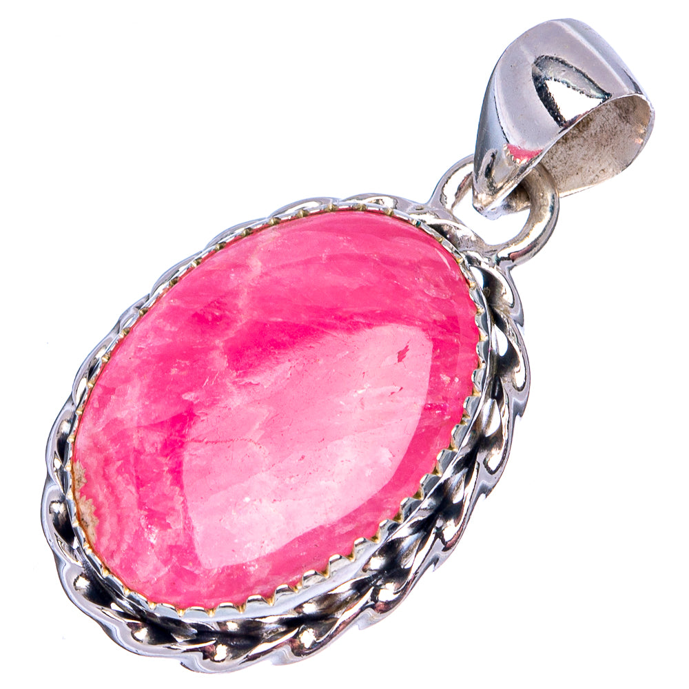 Rhodochrosite Pendant 1 3/8" (.925 Sterling Silver)