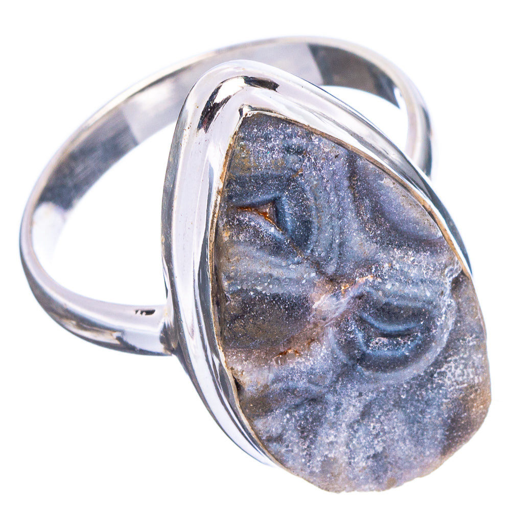 Desert Rose Druzy Ring Size 9.75 (.925 Sterling Silver)