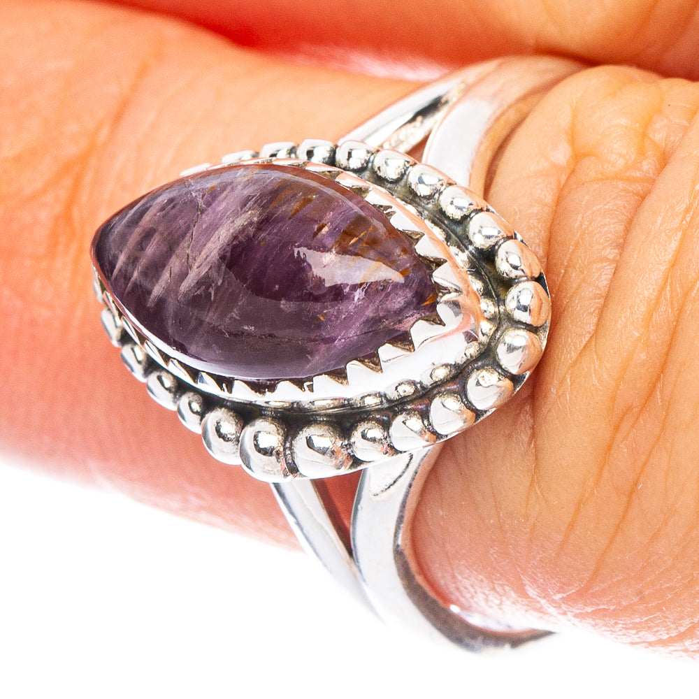 Rare Cacoxenite Amethyst Ring Size 6.75 (925 Sterling Silver) R7322
