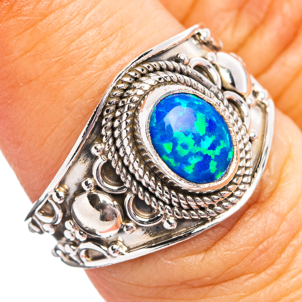 Lab Opal Ring Size 7 (.925 Sterling Silver)