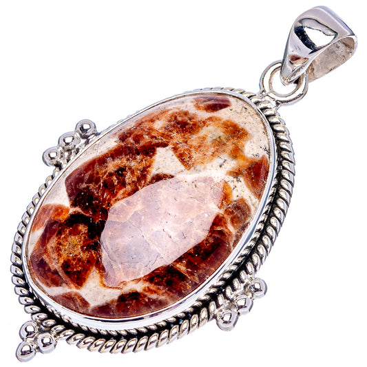 Oval gemstone pendant with rope-like .925 sterling silver frame and loop bail