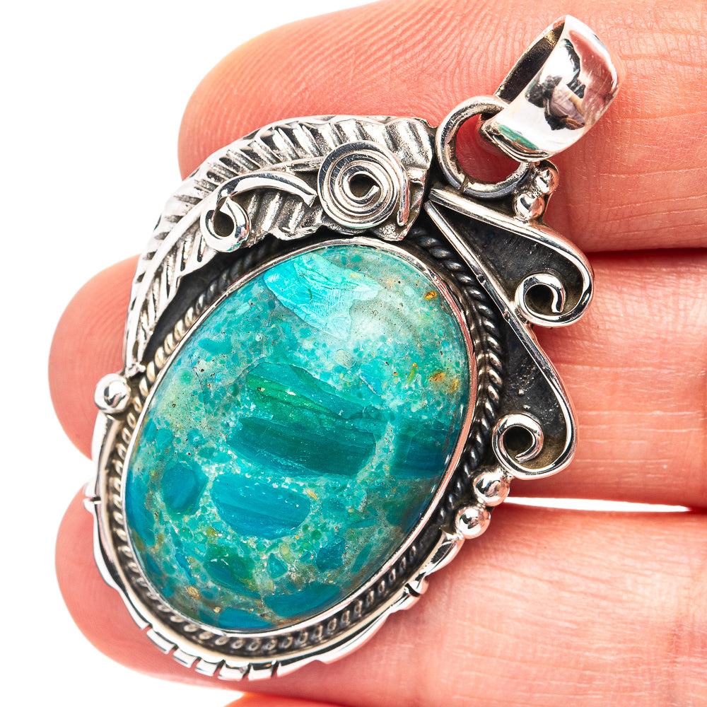 Premium Peruvian Opal Pendant 1 3/4" (.925 Sterling Silver)