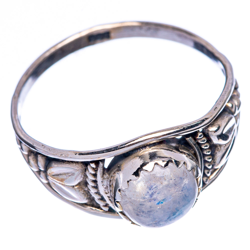 Rainbow Moonstone Dainty Ring Size 8.5 (925 Sterling Silver) R145707