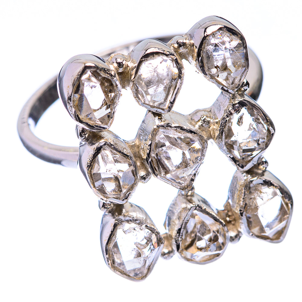 Premium Herkimer Diamond Ring Size 8.25 (925 Sterling Silver) R141849