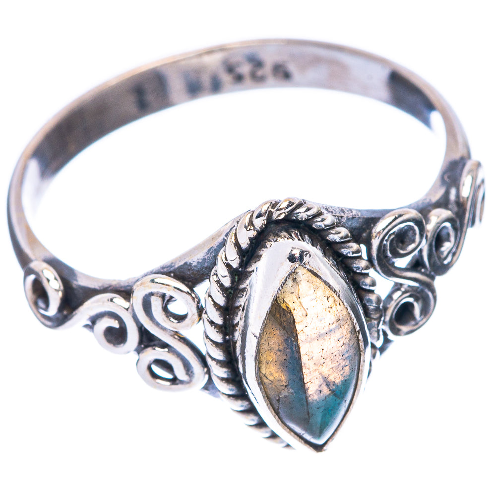 Labradorite Dainty Ring Size 7.75 (925 Sterling Silver) R5771