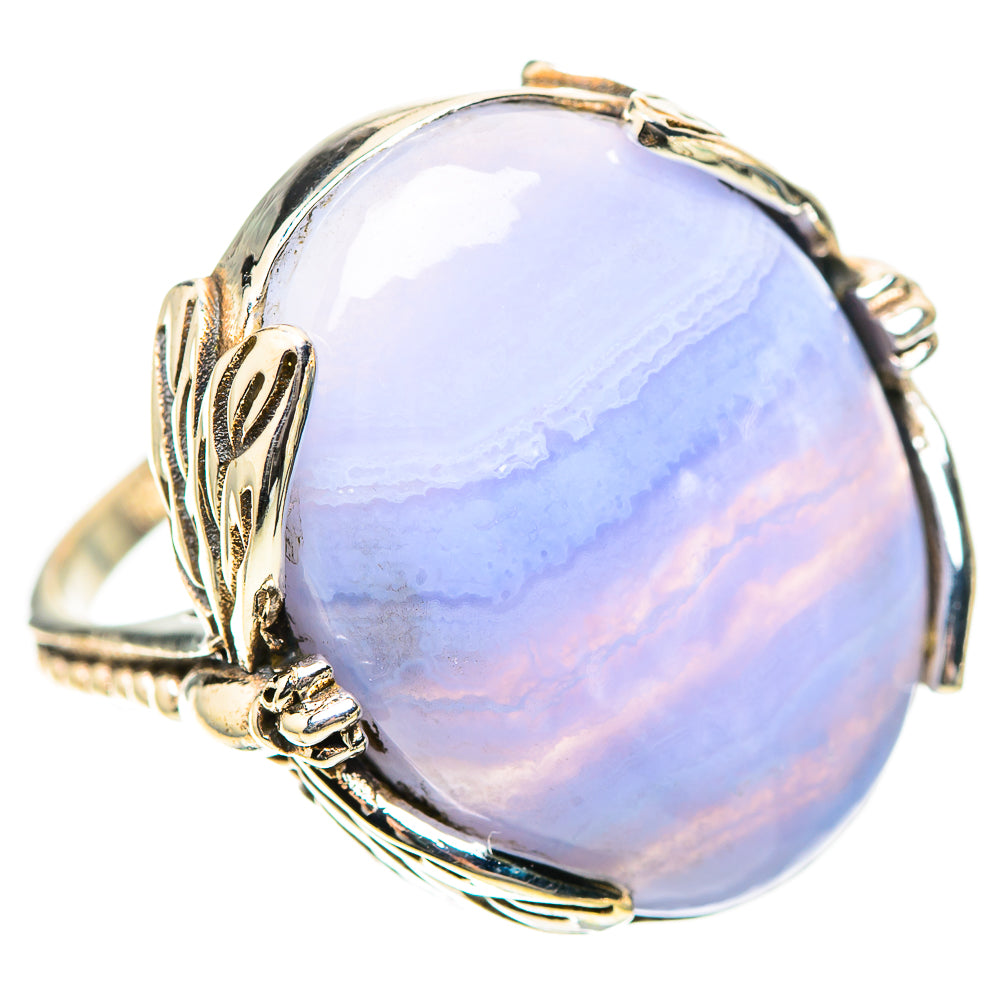 Blue Lace Agate 925 Sterling Silver Ring Size 7 (925 Sterling Silver) RING139349