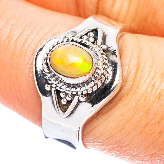 Rare  Ethiopian Opal Ring Size 7 (925 Sterling Silver) R3706