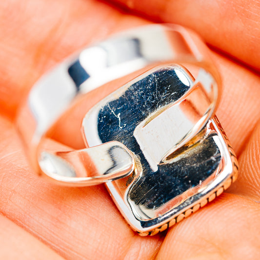 Kingman Turquoise Ring Size 7 Adjustable (.925 Sterling Silver)