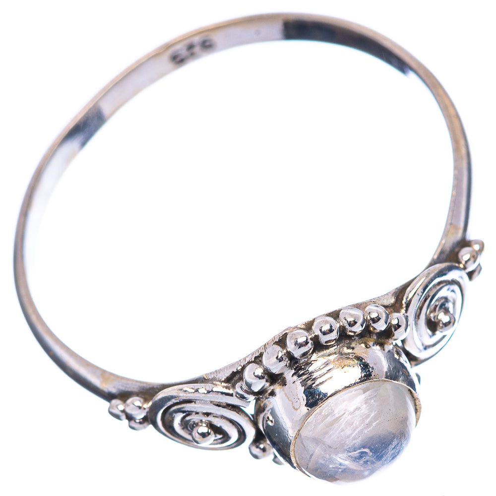 Dainty Rainbow Moonstone Ring Size 9.75 (.925 Sterling Silver)