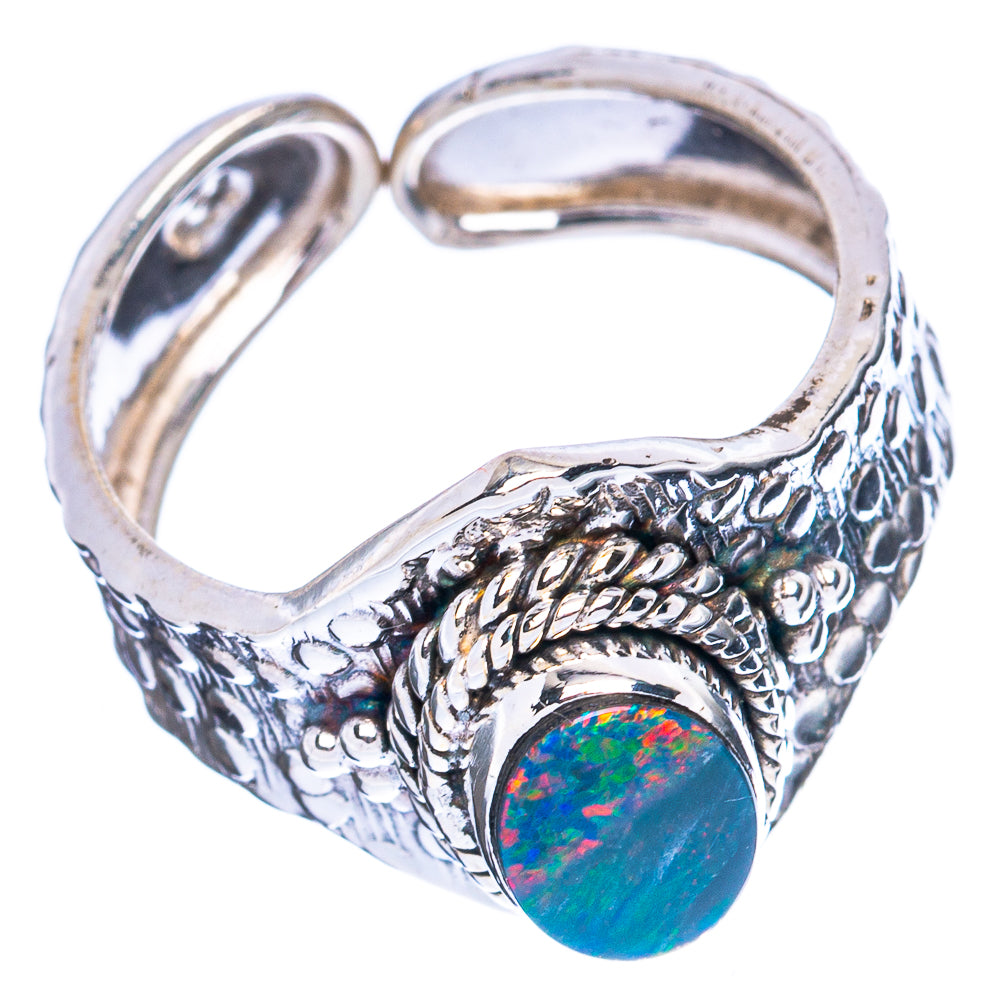 Rare Doublet Opal Ring Size 7.25 (925 Sterling Silver) R3668