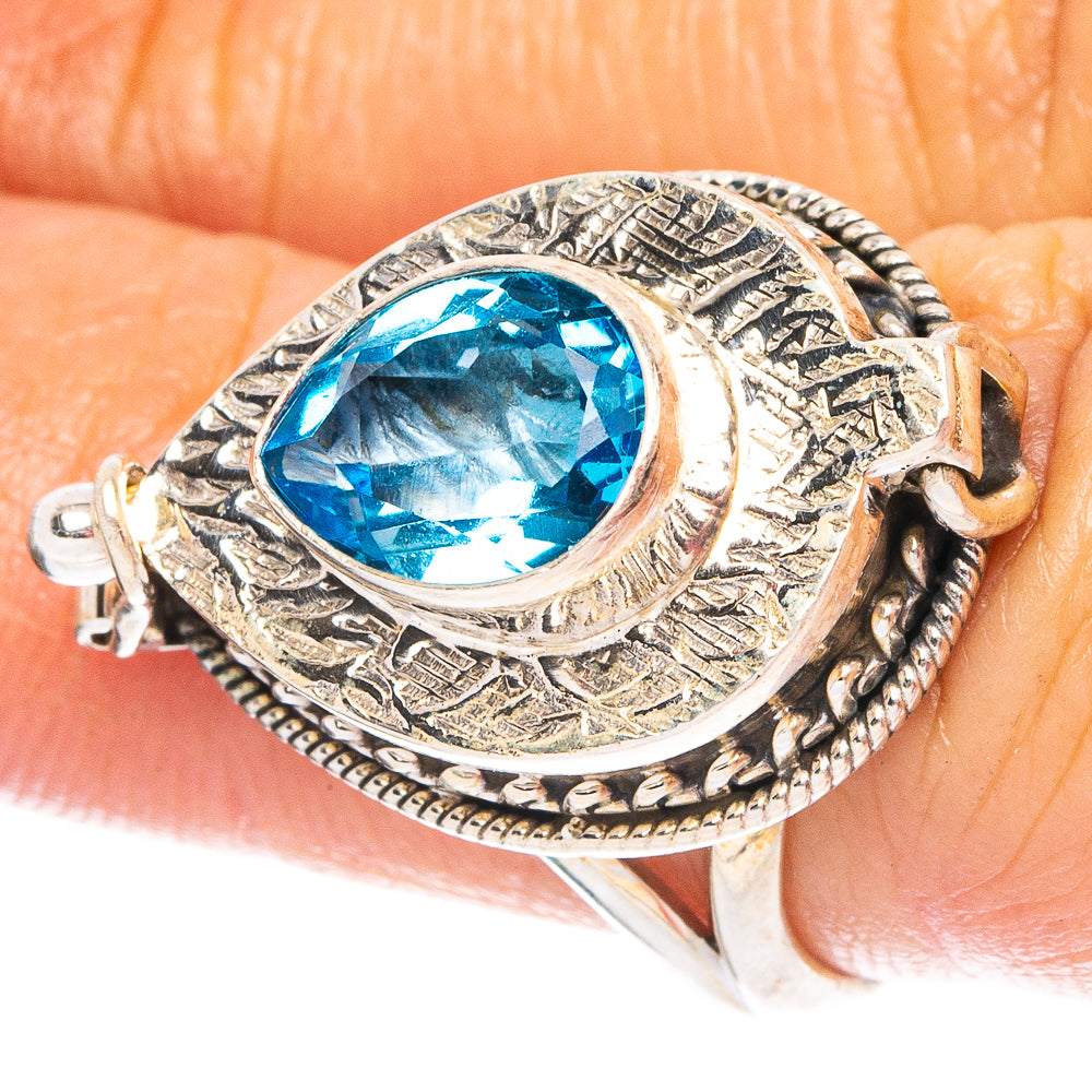 Blue Topaz Posion 925 Sterling Silver Ring Size 6 (925 Sterling Silver) R6276