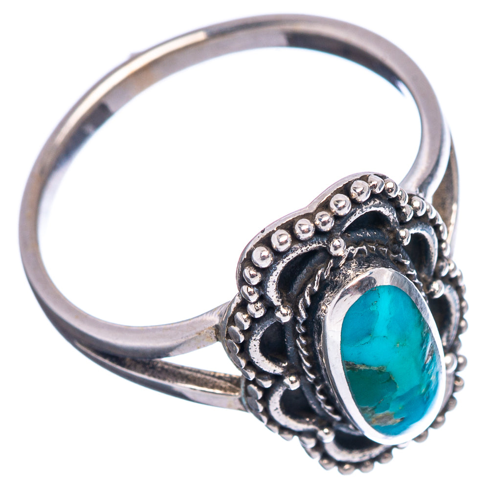 Native Style Mohave Turquoise Ring Size 9.5 (.925 Sterling Silver)