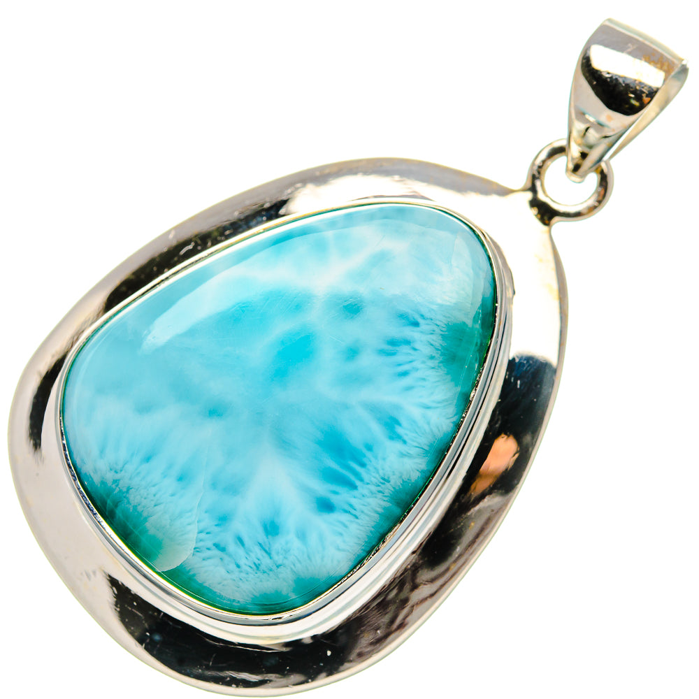 Larimar Pendant 1 3/4" (925 Sterling Silver) PD37250