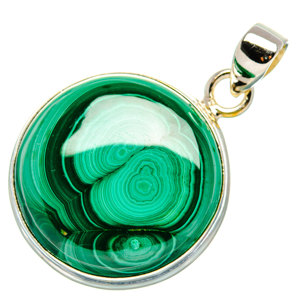 Malachite Pendant 1 1/2" (925 Sterling Silver) PD37259