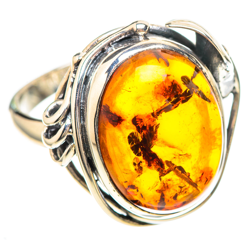 Baltic Amber Ring Size 7.75 (925 Sterling Silver) RING136977