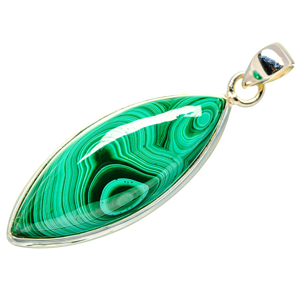 Malachite Pendant 2" (925 Sterling Silver) PD36918