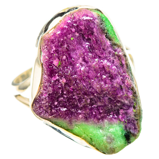 Large Rough Ruby Zoisite Ring Size 10.5 (925 Sterling Silver) RING137163