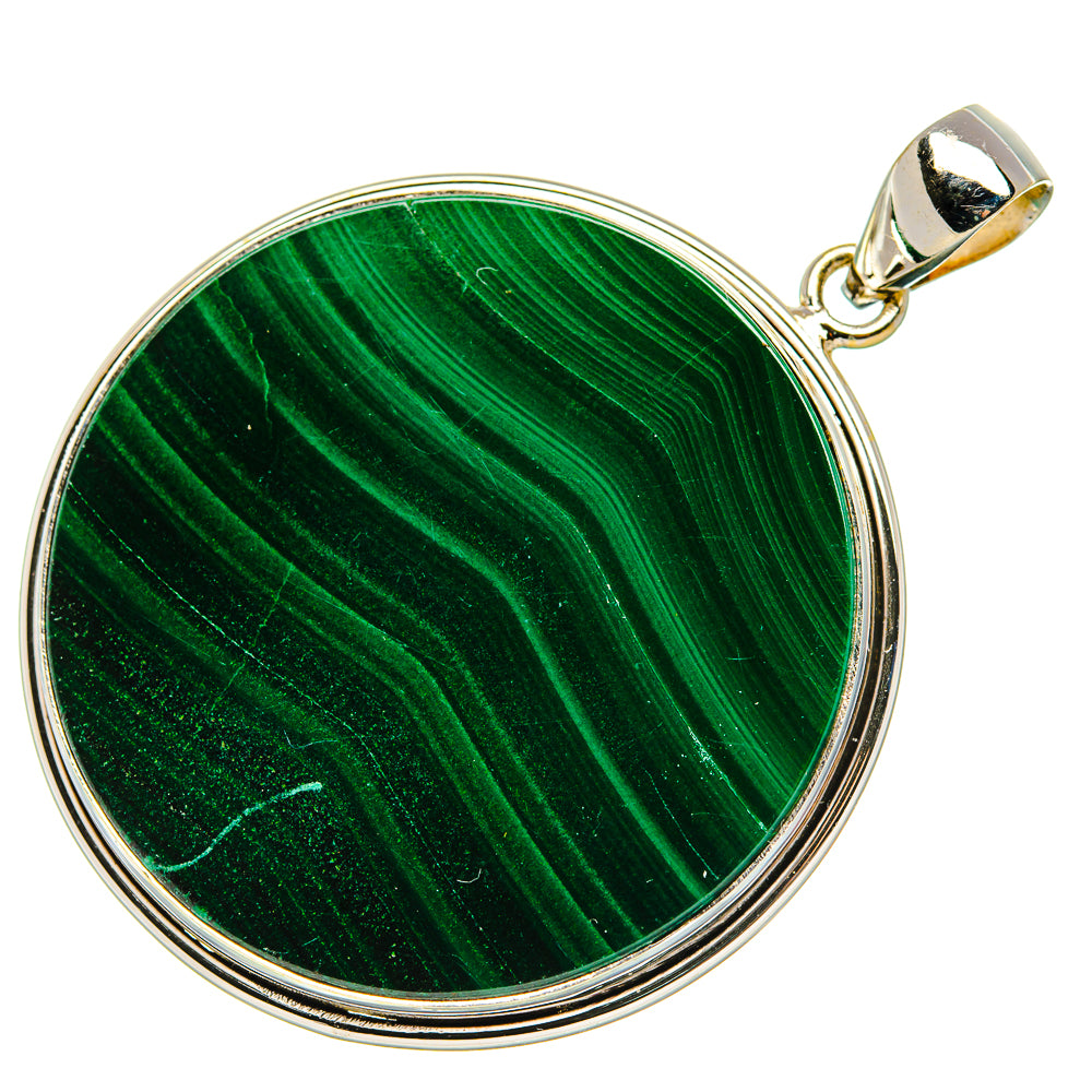 Malachite Pendant 2" (925 Sterling Silver) PD37273