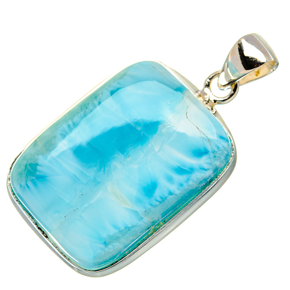 Larimar Pendant 1 1/2" (925 Sterling Silver) PD37160
