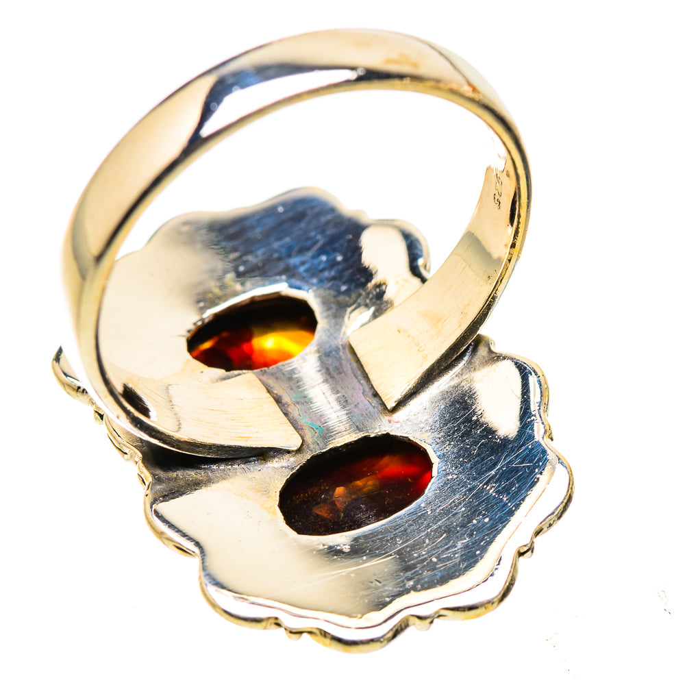 Ana Silver Co Large Mexican Fire Agate Ring Size 7.75 (925 Sterling Silver)