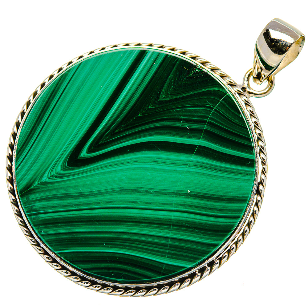 Malachite Pendant 2" (925 Sterling Silver) PD37242