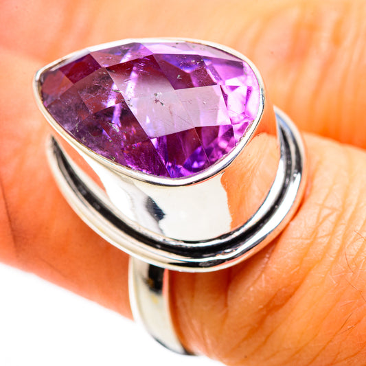 Ana Silver Co Faceted Amethyst Ring Size 6.25 (925 Sterling Silver)