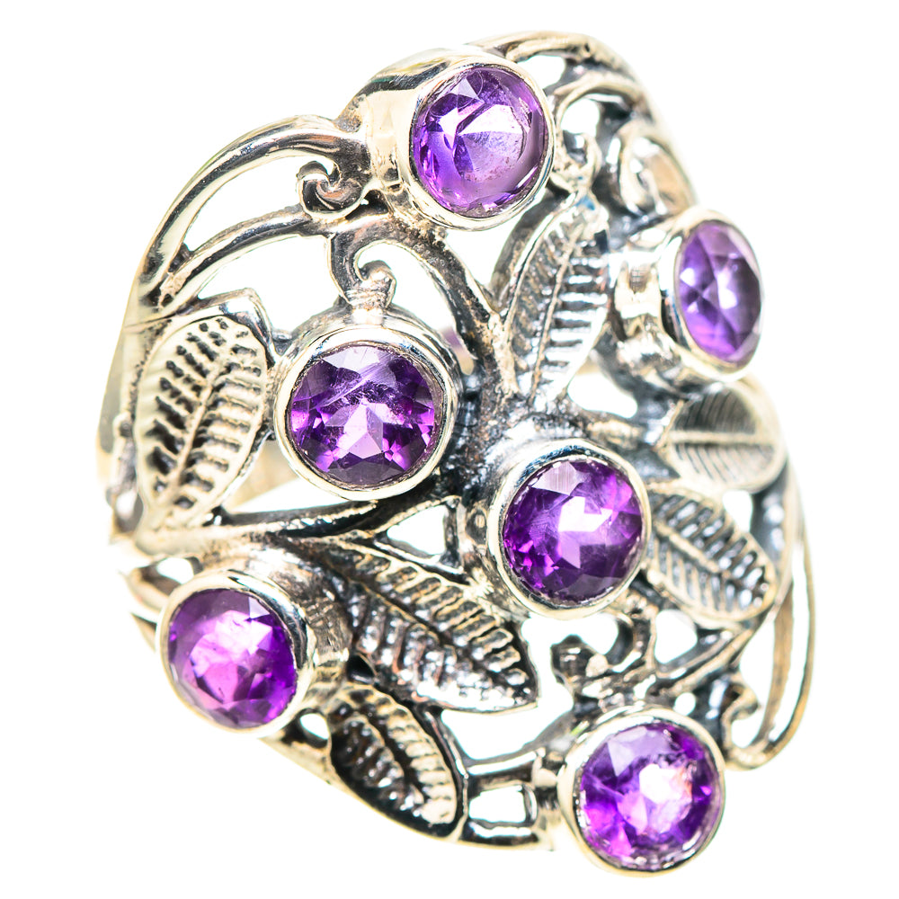 Faceted Amethyst 925 Sterling Silver Ring Size 6.5 (925 Sterling Silver) RING137498