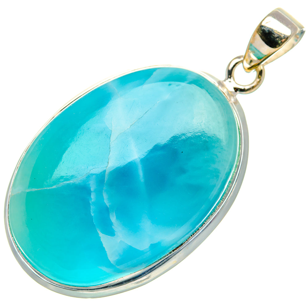 Larimar Pendant 1 3/4" (925 Sterling Silver) PD37253