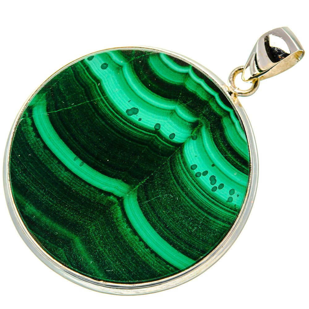 Malachite Pendant 2" (925 Sterling Silver) PD37299
