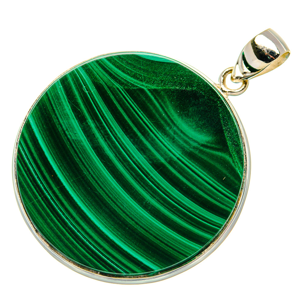 Malachite Pendant 2" (925 Sterling Silver) PD37215
