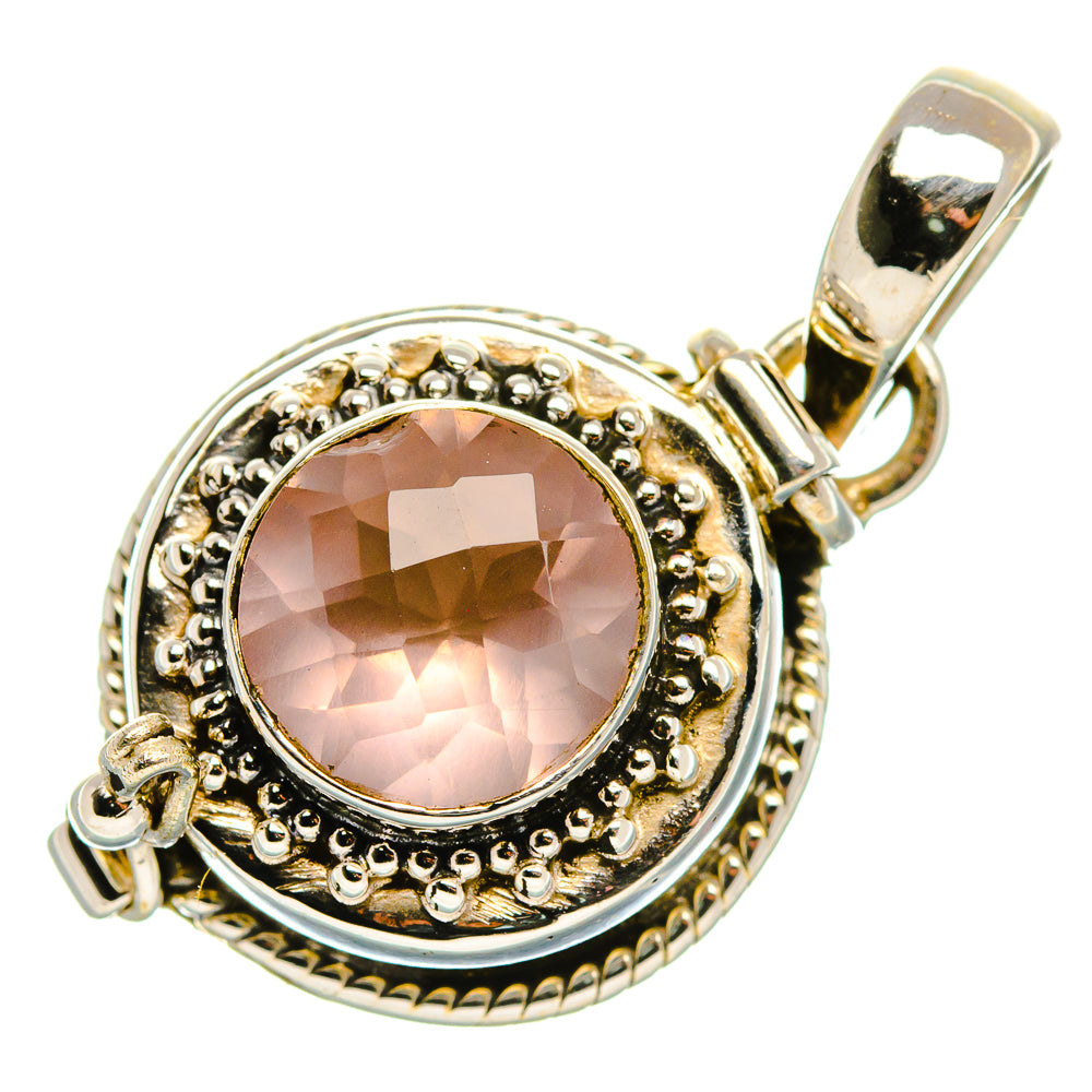 Poison Rose Quartz Pendant 1 1/4" (925 Sterling Silver) PD37543