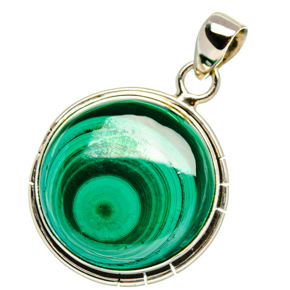 Malachite Pendant 1 1/2" (925 Sterling Silver) PD37230