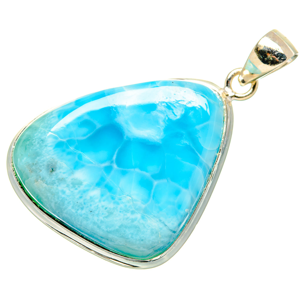 Larimar Pendant 1 3/4" (925 Sterling Silver) PD36906