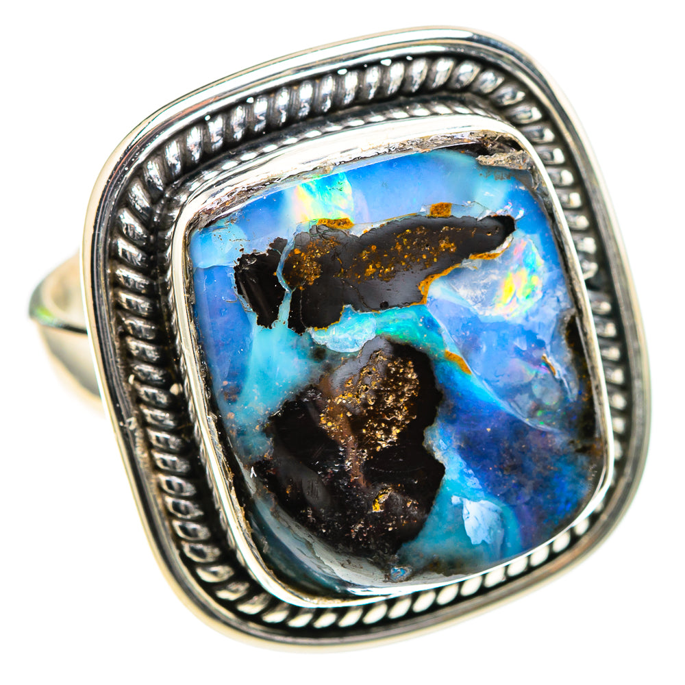 Boulder Opal Ring Size 7.5 (925 Sterling Silver) RING136589