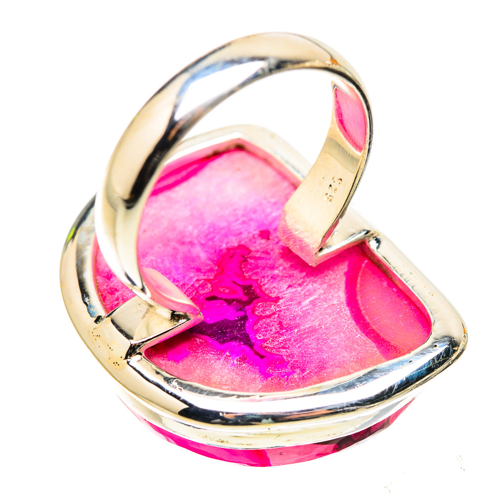 Ana Silver Co Large Pink Window Druzy Ring Size 7 (925 Sterling Silver)