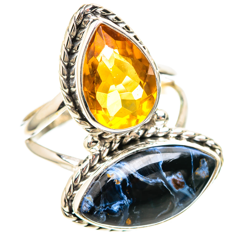 Large Pietersite, Citrine Ring Size 9.25 (925 Sterling Silver) RING137138