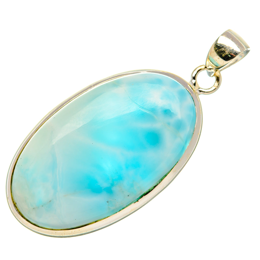 Larimar Pendant 1 3/4" (925 Sterling Silver) PD37171