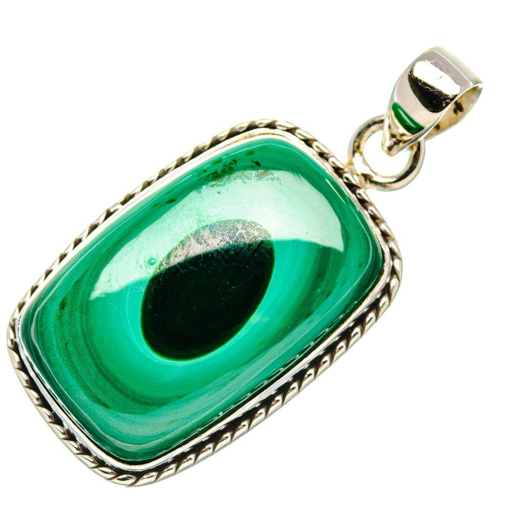Malachite Pendant 1 1/2" (925 Sterling Silver) PD37205