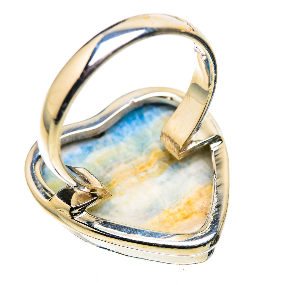Large Blue Scheelite Ring Size 9 (925 Sterling Silver) RING136188