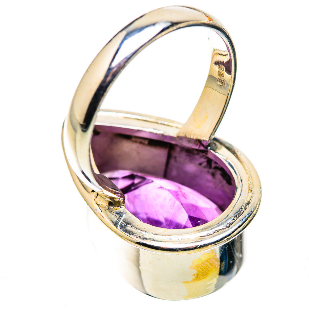 Large Faceted Amethyst Ring Size 8.25 (925 Sterling Silver) RING135780