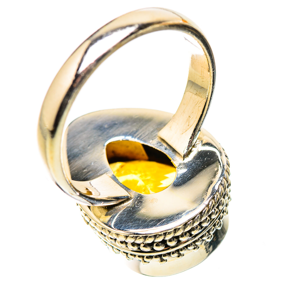 Ana Silver Co Faceted Citrine Ring Size 7.5 (925 Sterling Silver)