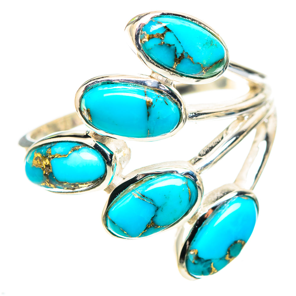 Blue Copper Composite Turquoise Ring Size 9.25 (925 Sterling Silver) RING136865
