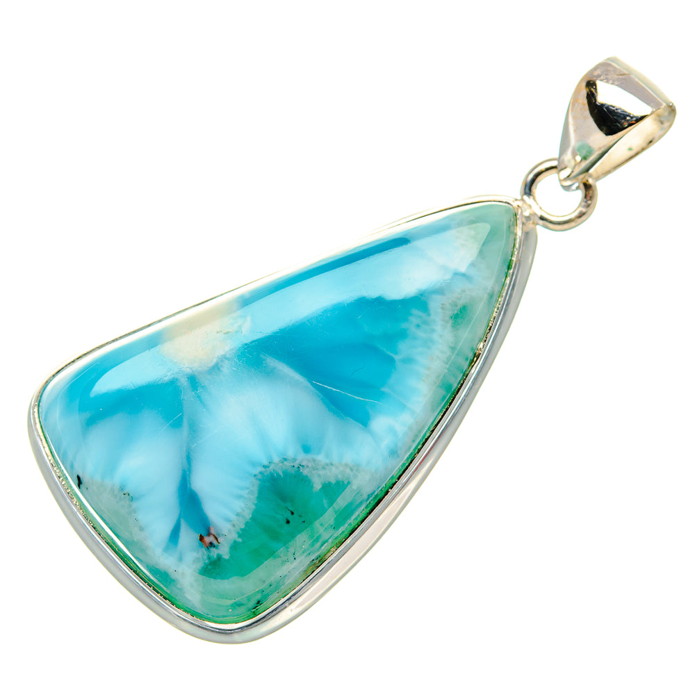 Larimar Pendant 1 3/4" (925 Sterling Silver) PD37176