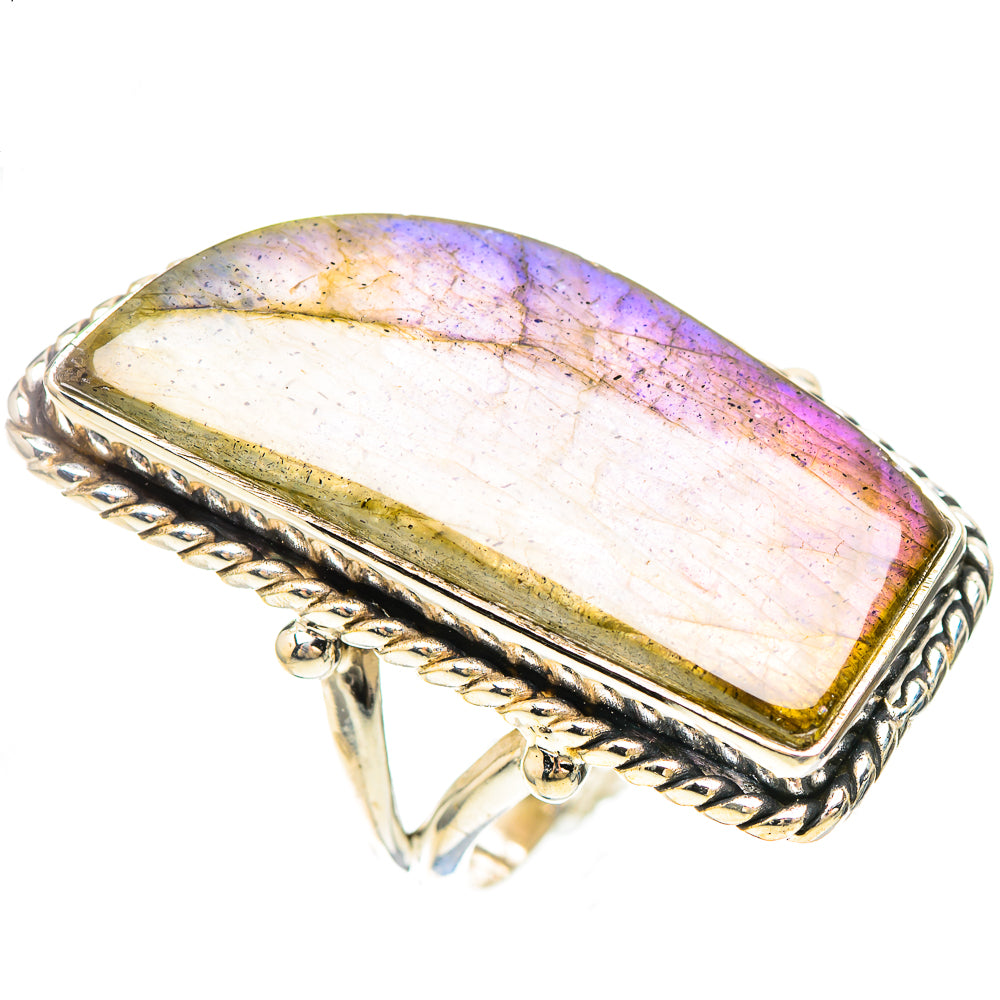Large Labradorite 925 Sterling Silver Ring Size 7.5 (925 Sterling Silver) RING137572