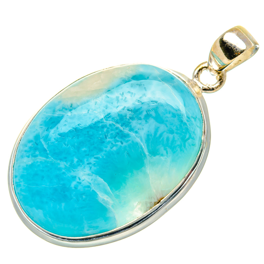 Larimar Pendant 1 5/8" (925 Sterling Silver) PD37167