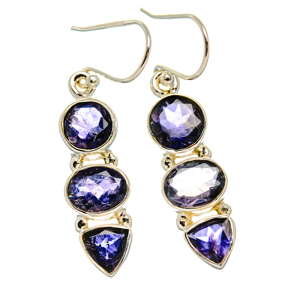 Tanzanite Earrings 1 5/8" (925 Sterling Silver) EARR431633