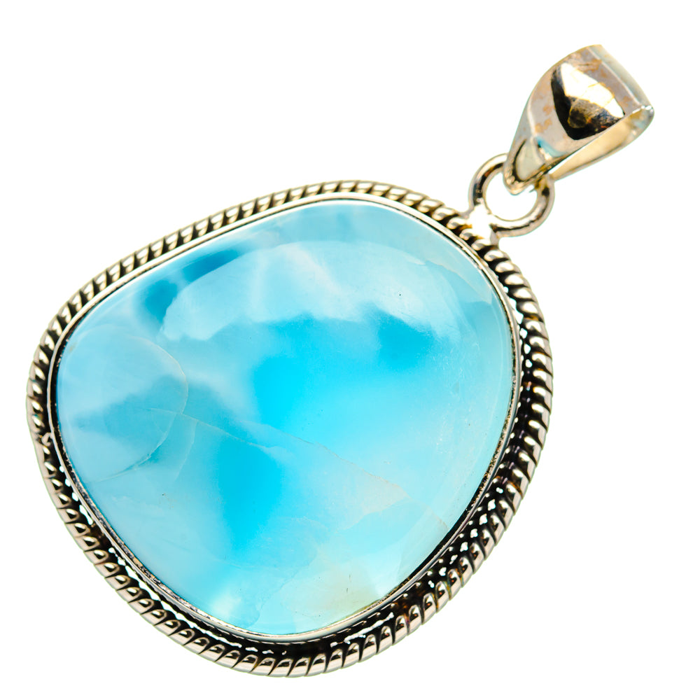 Larimar Pendant 1 1/2" (925 Sterling Silver) PD37202
