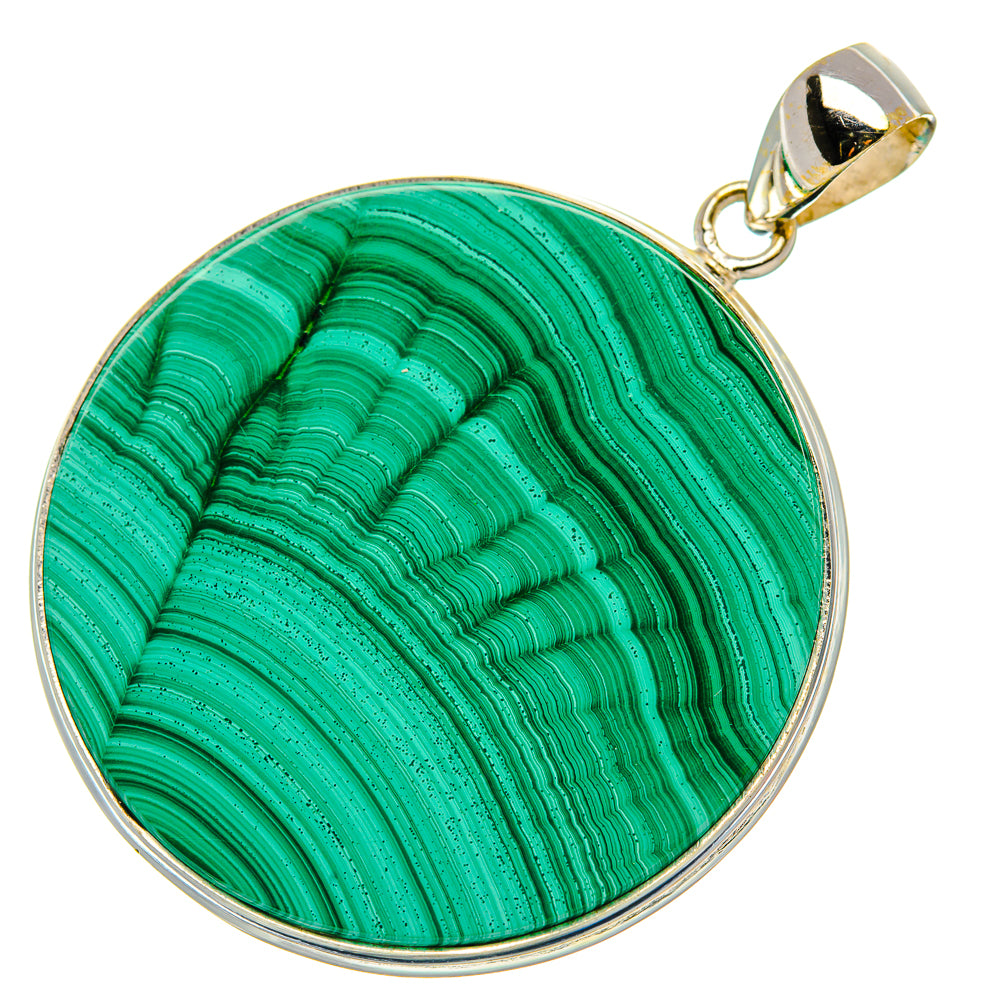 Malachite Pendant 2" (925 Sterling Silver) PD37240